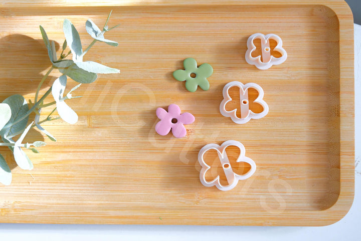 Floral Polymer Clay Cutter: DIY Flower Earrings, Cookie Fondant Tool