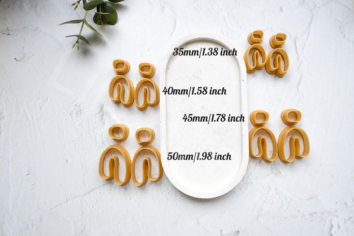 Boho Arch Polymer Clay Earring Cutters: 3D Printed PLA (Set of Pair)