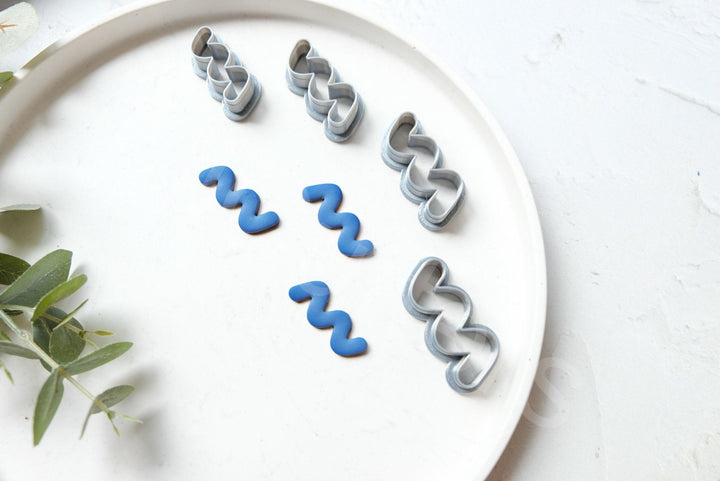 Line Clay Cutter Set: Geometric Polymer Clay Earring Cutters
