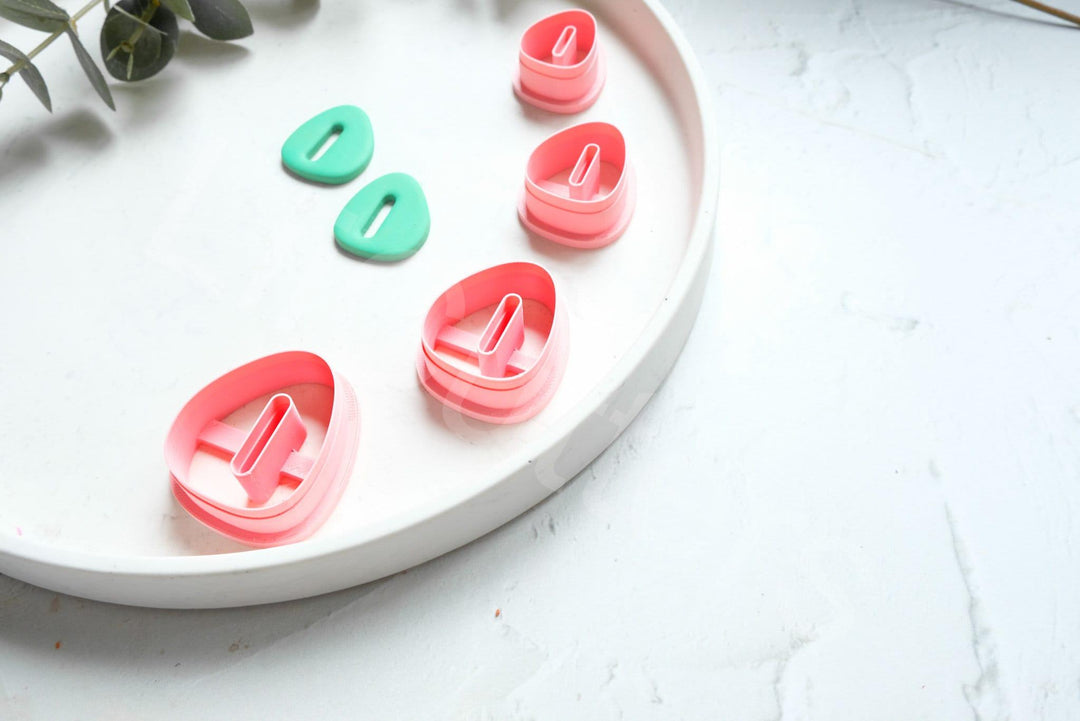 Boho Polymer Clay Earring Cutter: Organic Donut Design (25-40mm)