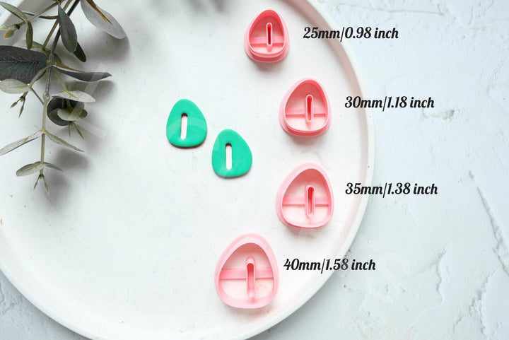 Boho Polymer Clay Earring Cutter: Organic Donut Design (25-40mm)