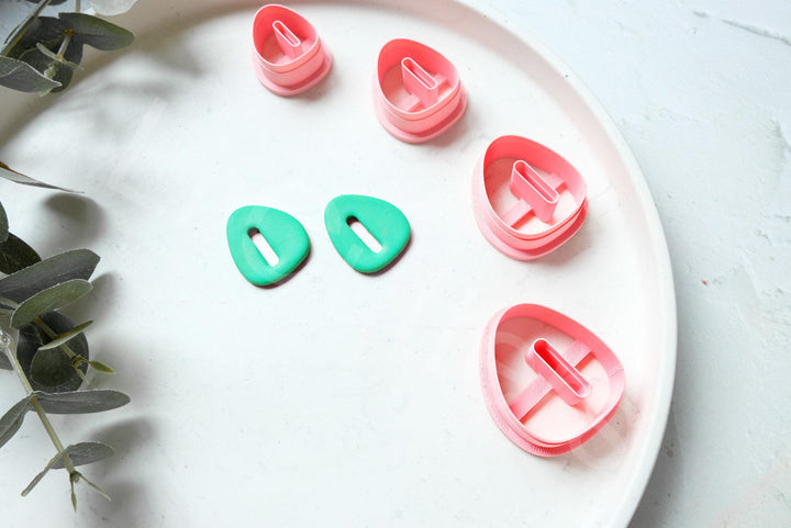 Boho Polymer Clay Earring Cutter: Organic Donut Design (25-40mm)