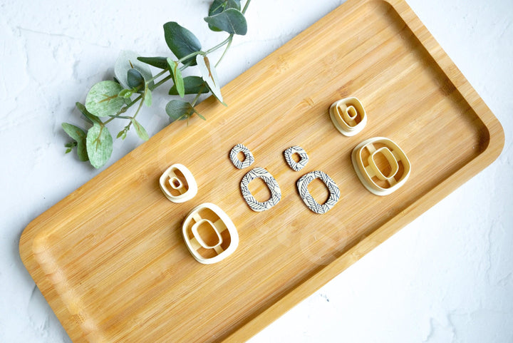 Geometric Polymer Clay Cutters: Circle, Rhombus, Arch (4pc)