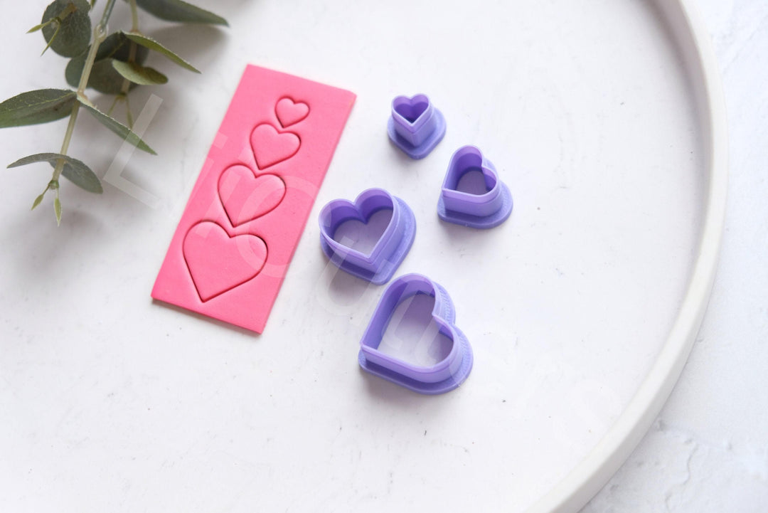 Organic Heart Clay Cutters: Polymer Clay Jewelry Tools