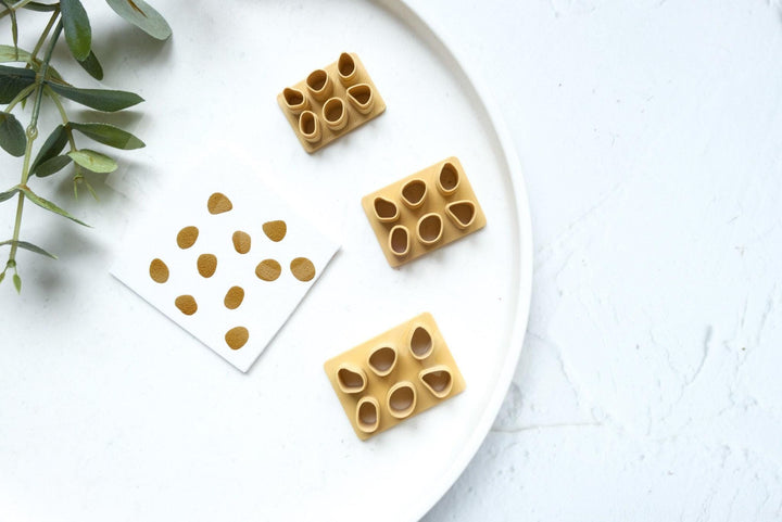 Cow Print Clay Cutter: Organic Texture Stamp, Earring Making