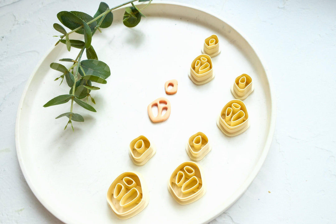 Boho Polymer Clay Earring Cutters: Organic Shape Set (2pc)