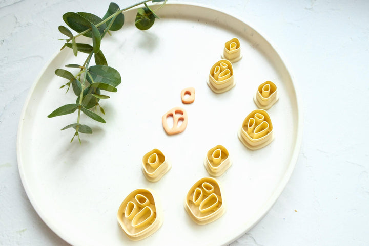 Boho Polymer Clay Earring Cutters: Organic Shape Set (2pc)