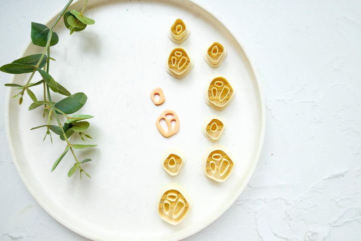 Boho Polymer Clay Earring Cutters: Organic Shape Set (2pc)