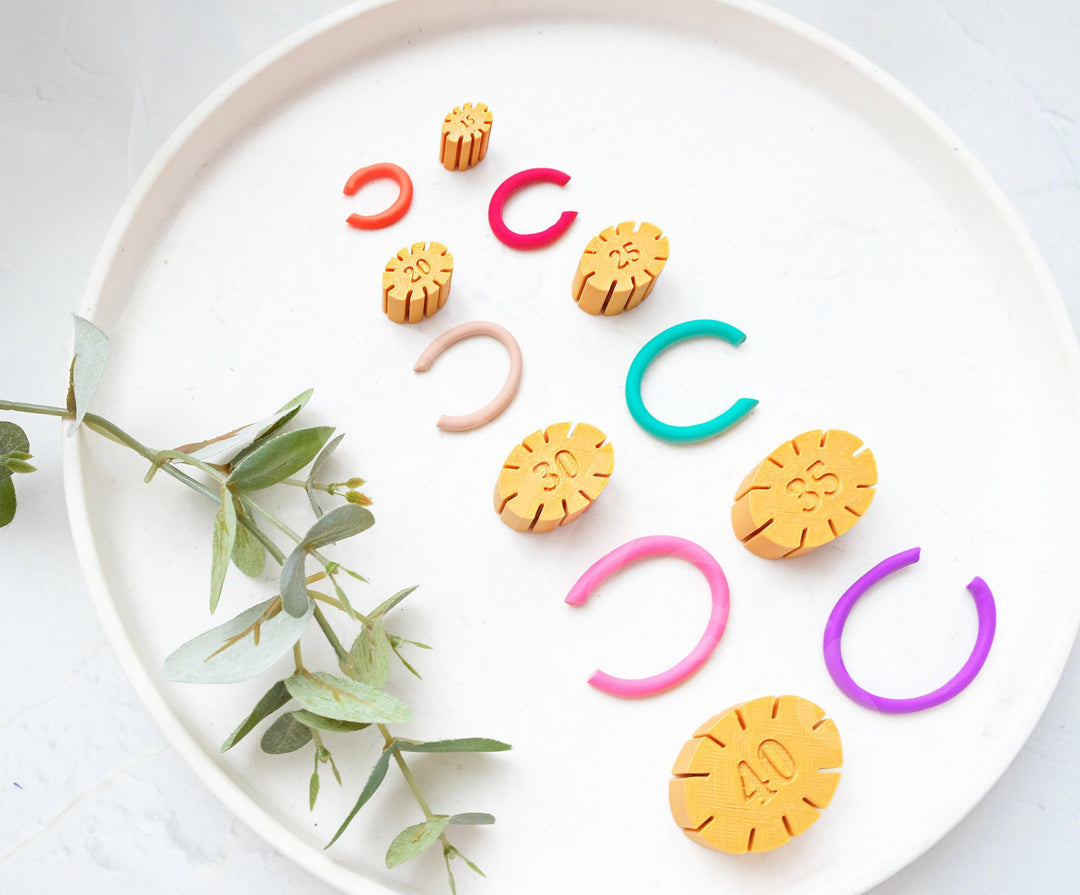 Oval Hoop Earring Guide: Polymer Clay Tool, Clay Stamp