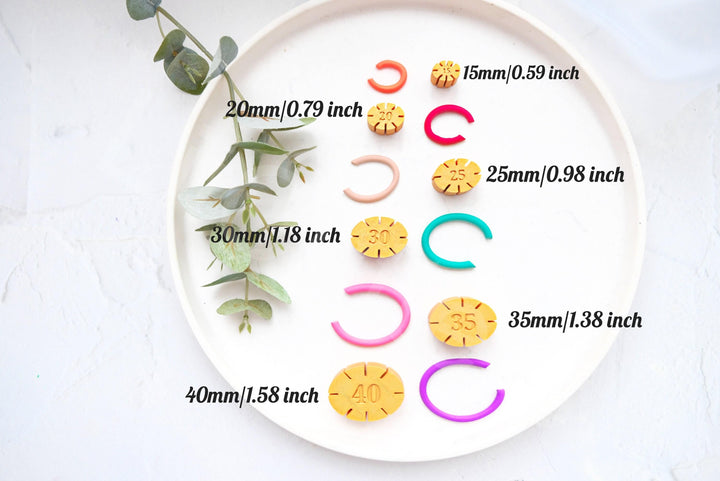 Oval Hoop Earring Guide: Polymer Clay Tool, Clay Stamp