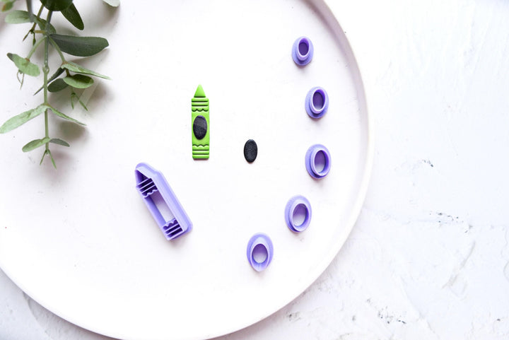 Oval Polymer Clay Cutter Set – Crayon Shape Clay Cutters for Kids, 3D Printed Clay Earring Cutters, Polymer Clay Jewelry Making Tools