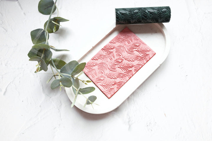 Palm Leaf Clay Texture Roller: Polymer Clay Tool