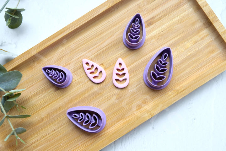 Embossed Petal Drop Clay Cutter: Teardrop Flower Tool