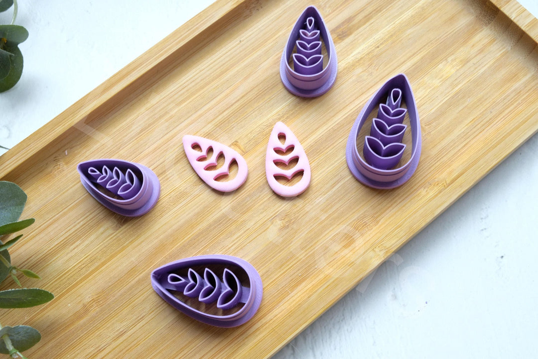Embossed Petal Drop Clay Cutter: Teardrop Flower Tool