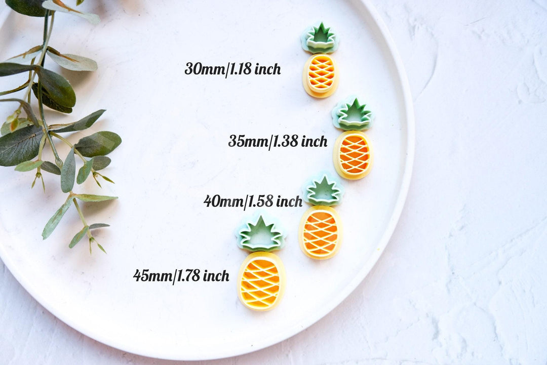 Pineapple Polymer Clay Cutter Set | Embossed Fruit Earring Making Tools | DIY Jewelry Supplies
