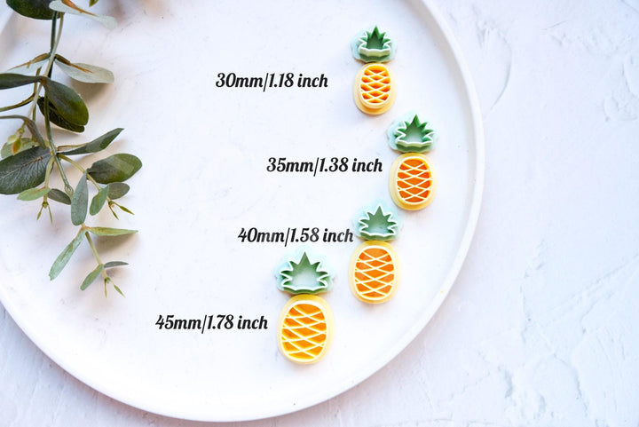Pineapple Polymer Clay Cutter Set | Embossed Fruit Earring Making Tools | DIY Jewelry Supplies