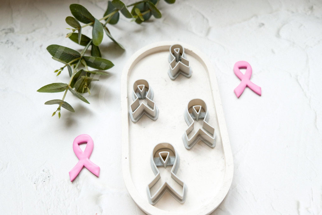 Ribbon Clay Cutter: Breast Cancer Symbol, Earring Tool, Polymer earring making tool, Awareness