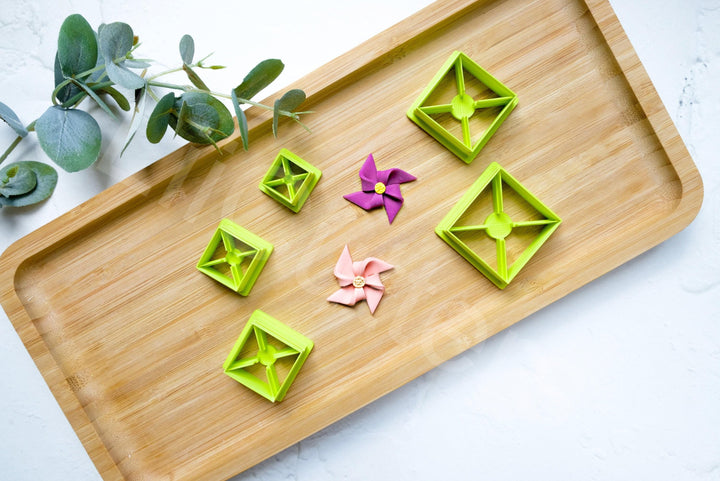 Pinwheel Polymer Clay Cutter Set: 3D Printed Jewelry Making Tools