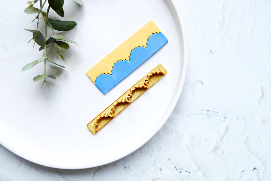 Wavy Line Polymer Clay Blade: Earring Making Tool