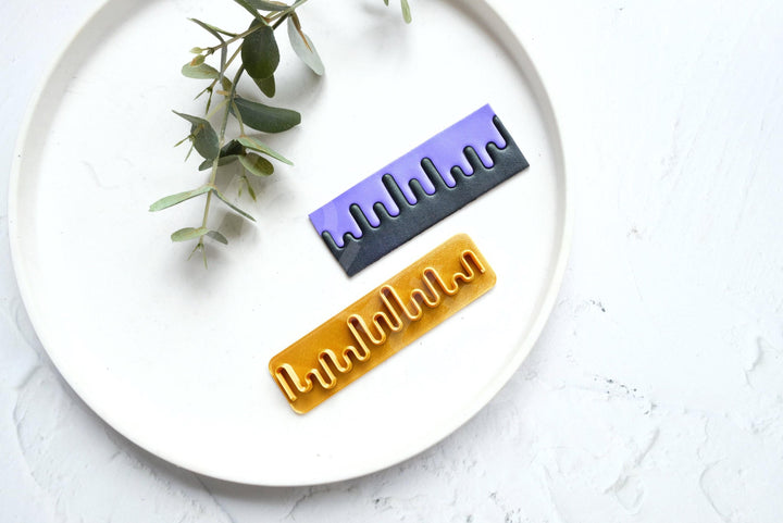 Wavy Line Polymer Clay Blade: Earring Making Tool