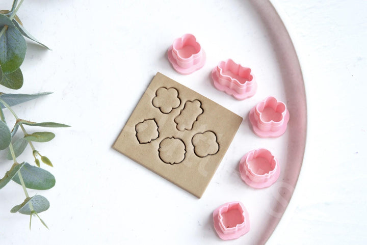 Flower Stud Polymer Clay Cutters: Geometric Shapes (5pc)