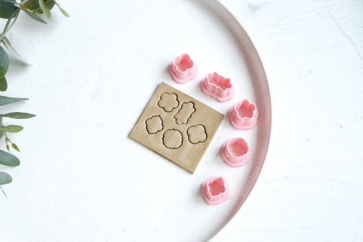 Flower Stud Polymer Clay Cutters: Geometric Shapes (5pc)