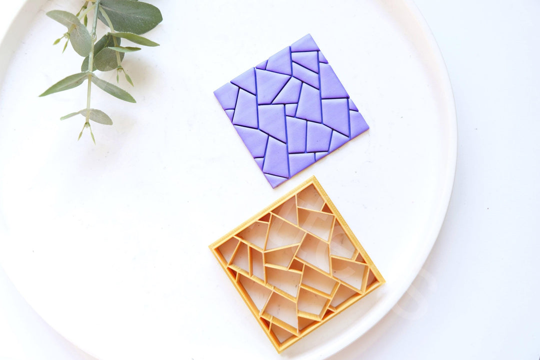 Polygon Polymer Clay Cutter: Texture Tool, Earring Making