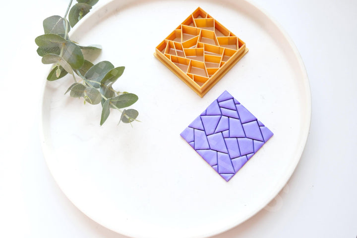 Polygon Polymer Clay Cutter: Texture Tool, Earring Making