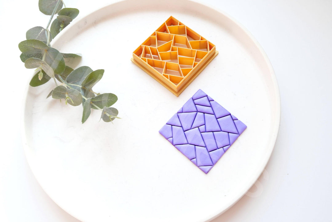 Polygon Polymer Clay Cutter: Texture Tool, Earring Making