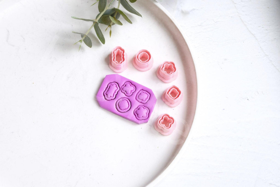 Geometric Polymer Clay Cutters: Stud Earring DIY, Mini Shapes (15-20mm)
