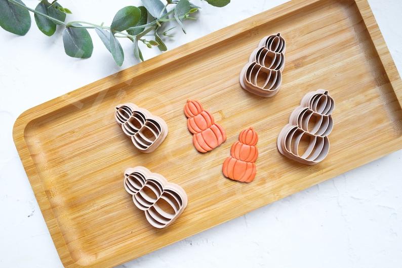 Triple Pumpkin Polymer Clay Cutter: Halloween Earring Making Tools