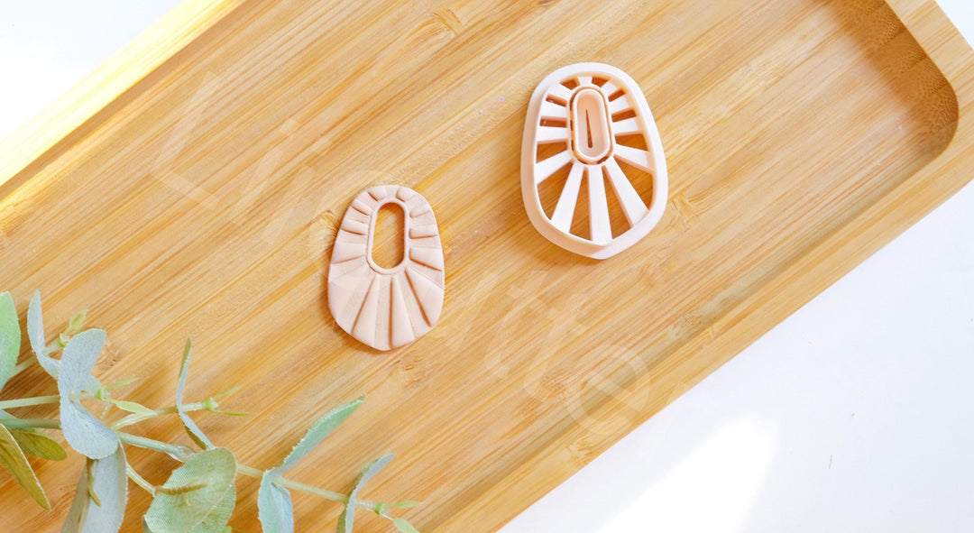 Macrame Style Polymer Clay Cutters: Raffia Arch Earring Design