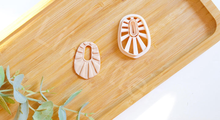 Macrame Style Polymer Clay Cutters: Raffia Arch Earring Design