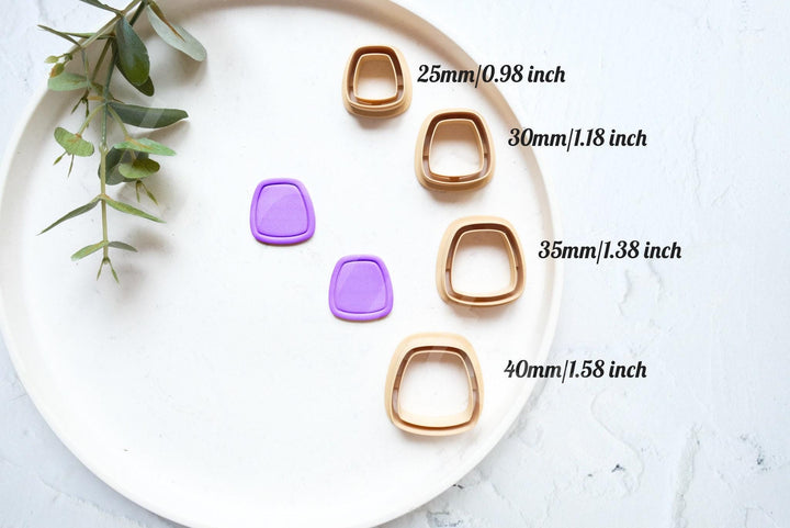 Polygon Polymer Clay Cutter Set: Embossed Geometric Earring Cutters