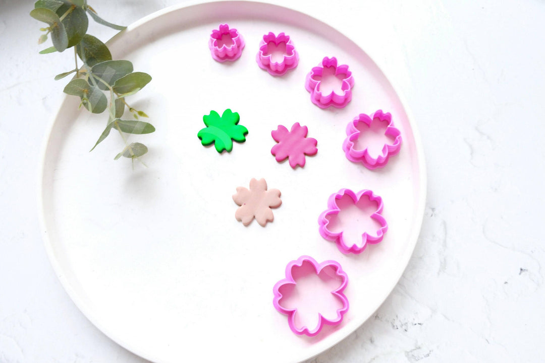 Sakura Flower Cutter Set: Polymer Clay Earring Making