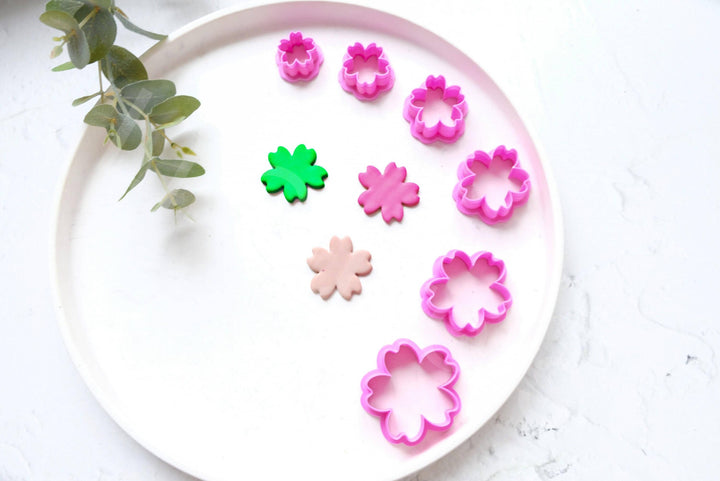Sakura Flower Cutter Set: Polymer Clay Earring Making