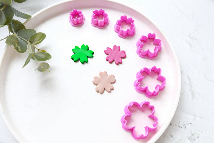 Sakura Flower Cutter Set: Polymer Clay Earring Making
