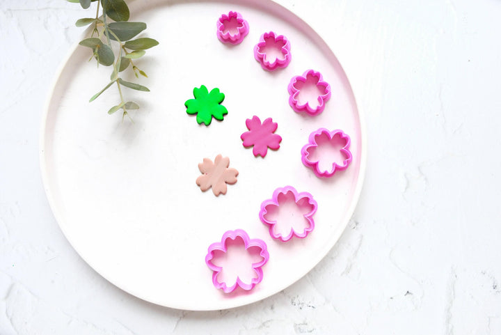 Sakura Flower Cutter Set: Polymer Clay Earring Making