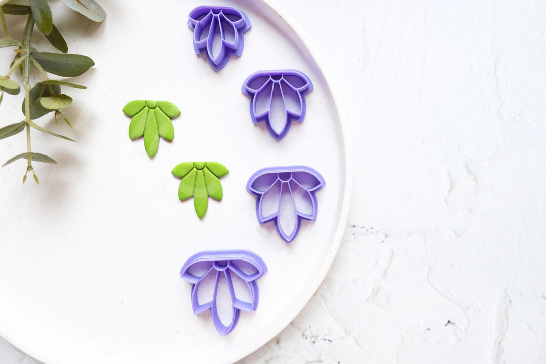 Scalloped Flower Polymer Clay Cutter Set: Boho Earring Cutters