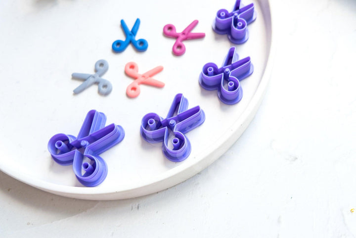 Scissor Clay Cutter Set: Polymer Clay Earring Tool (4 Sizes)