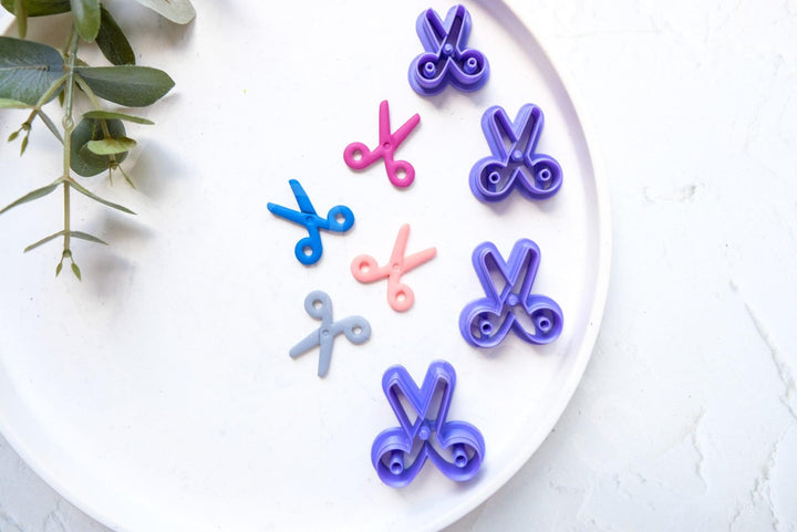 Scissor Clay Cutter Set: Polymer Clay Earring Tool (4 Sizes)