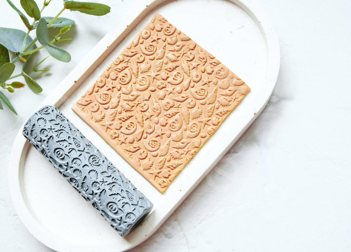Shell Polymer Clay Roller: Marine Theme Earring Tool