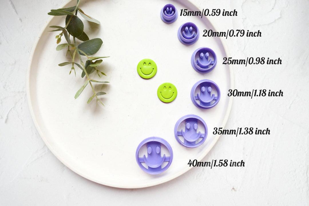 Emoji Face Polymer Clay Cutter Set | 3D Printed Clay Cutters for Earrings | Face Expression Clay Tool | Polymer Clay Earring Supplies