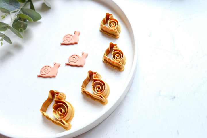 Snail Clay Cutter Set: Boho Earring, Animal & Bug Design