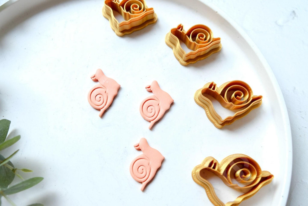 Snail Clay Cutter Set: Boho Earring, Animal & Bug Design