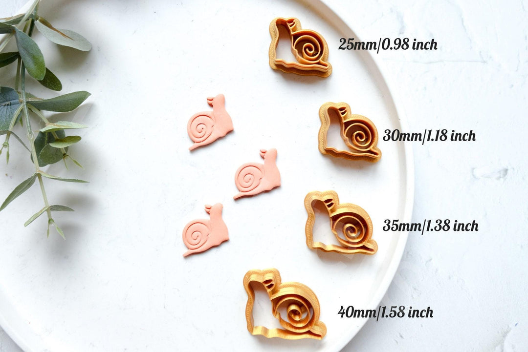 Snail Clay Cutter Set: Boho Earring, Animal & Bug Design