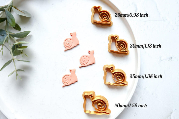 Snail Clay Cutter Set: Boho Earring, Animal & Bug Design