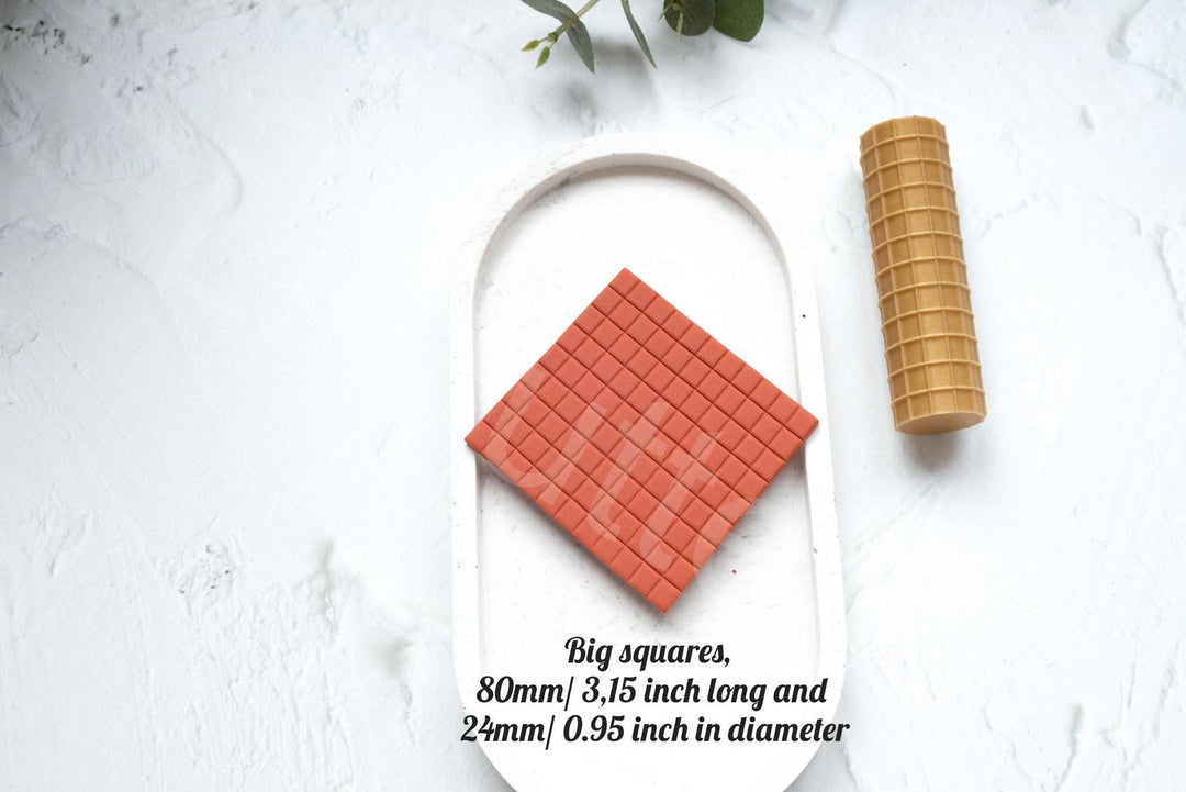 Square Texture Clay Roller: Polymer Clay Pattern Tool