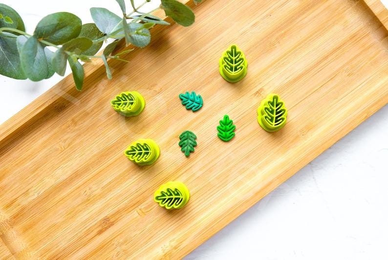 Oak Leaf Polymer Clay Cutter: Earring Making Tool, Mini leaf clay cutter, autumn earrings, Fall clay cutter