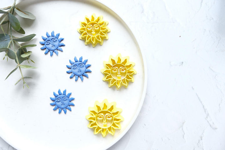Sun Face Polymer Clay Cutter: Galactic Jewelry Tool